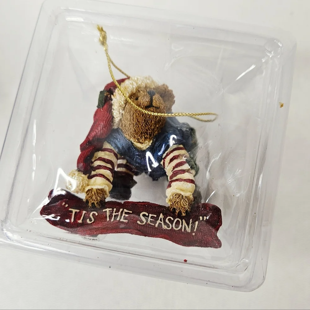 Boyds Bears Dangle Elfbearry Ornament 2003 Bearstone Collection Tis the Season